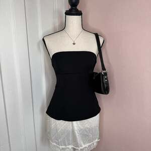 Beginning Boutique Black Strapless Corset Tube Top - Size 2